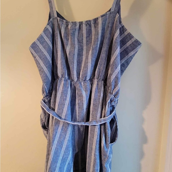 Blue and white striped summer romper NWOT - Picture 2 of 5